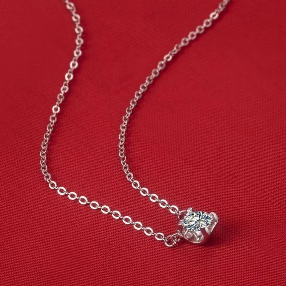 Stainless Steel CZ Necklace - Picture 3 of 6